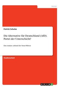 Alternative für Deutschland (AfD). Partei der Unterschicht?