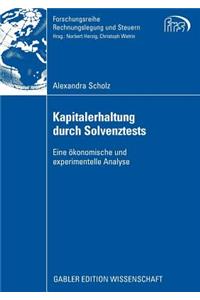 Kapitalerhaltung Durch Solvenztests