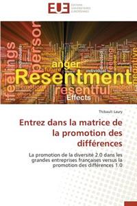 Entrez Dans La Matrice de la Promotion Des Différences