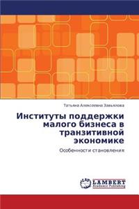 Instituty Podderzhki Malogo Biznesa V Tranzitivnoy Ekonomike