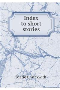 Index to Short Stories