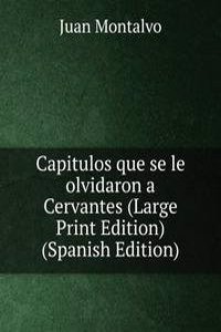 Capitulos que se le olvidaron a Cervantes (Large Print Edition) (Spanish Edition)