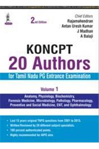 KONCPT: 20 Authors for Tamil Nadu PG Entrance Examination (Volume I)