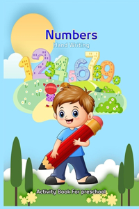 Numbers Hand Writing Activity Book for Preschool