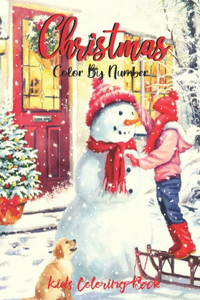 Christmas Color By Number Kids Coloring Book