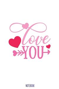 Love you Notebook Blank Composition Book, valentines day journal, valentines Notebook Gift