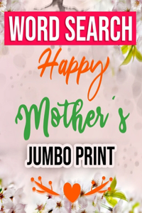 Word Search Happy Mothers Day Jumbo Print