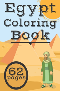 Egypt Coloring Book: for Kids Adults Ancient Symbols Relaxing Fun