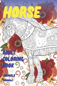 Adult Coloring Book Mandala Animals - Horse
