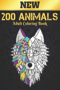 200 Animals New Adult Coloring Book