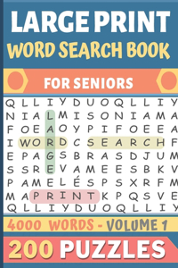 Large Print Word Search Book