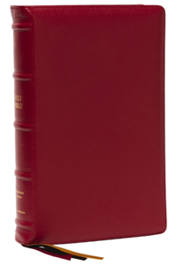Kjv, Personal Size Large Print Single-Column Reference Bible, Premium Goatskin Leather, Red, Premier Collection, Red Letter, Comfort Print