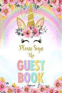 Birthday Guest Book For Girls