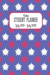 Dated Student Planner July 2019 - July 2020.