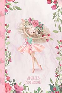 Amelie's Notebook: Dance & Ballet Jorunal for Girls, 108 lined pages 6x9