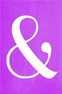 Pastel Chalkboard Journal - Ampersand (Purple)