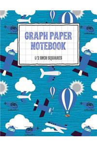 Graph Paper Notebook 1/2 Inch Squares