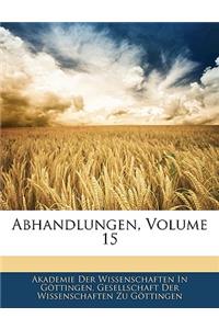 Abhandlungen, Volume 15