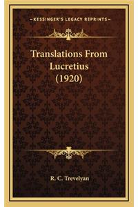 Translations from Lucretius (1920)