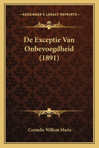 De Exceptie Van Onbevoegdheid (1891)
