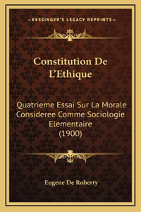 Constitution De L'Ethique