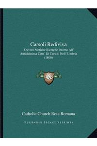 Carsoli Rediviva