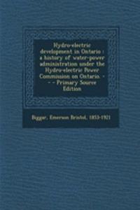 Hydro-Electric Development in Ontario