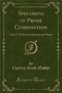 Specimens of Prose Composition