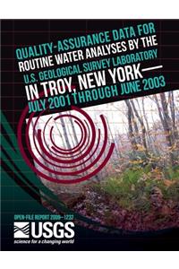 Quality-Assurance Data for Routine Water Analysis by the U.S. Geological Survey Laboratory in Troy, New York- July 2001 Through June 2003