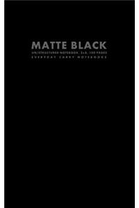 Matte Black Un/structured Notebook, 5x8, 100 Pages