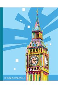 Pop Art Big Ben Dot-Grid Notebook