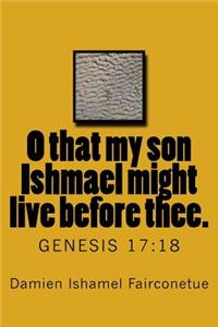 O that my son Ishmael might live before thee.