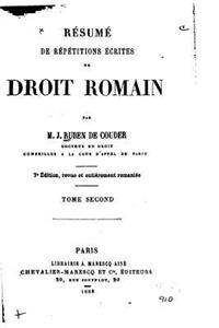 Résumé de répétitions écrites de droit romain