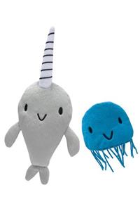 Narwhal and Jelly Finger Puppet Pair