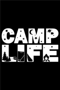 Camp Life: 100 Pages 6'' x 9'' Lined Writing Paper - Best Gift For Campers & Hikers