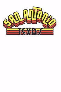 San Antonio Texas Cool Retro Style Design 120 Page Notebook Lined Journal