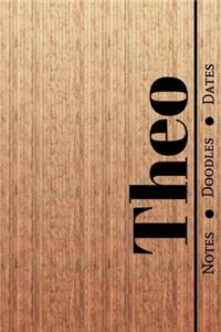 Manly Masculine Notebook with Personalized Monogram Theo