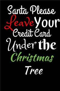 Santa Please Leave Your Credit Card Under The Christmas Tree