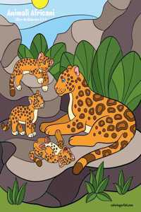 Animali Africani Libro da Colorare 3 & 4