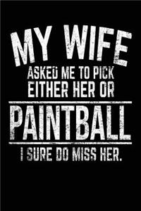 My Wife Asked Me To Pick Either Her Or Paintball I Sure Do Miss Her.