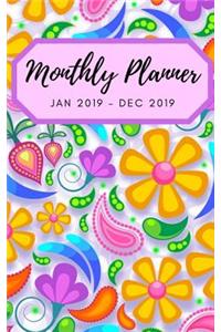Monthly Planner Jan 2019 - Dec 2019