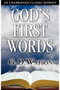 God's First Words