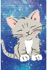 Journal Notebook For Cat Lovers Grey Kitten