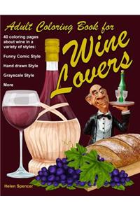 Adult Coloring Book for Wine Lovers