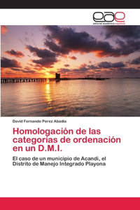 Homologación de las categorías de ordenación en un D.M.I.