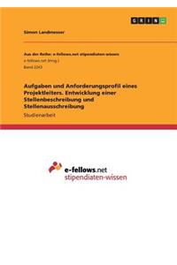 Aufgaben und Anforderungsprofil eines Projektleiters. Entwicklung einer Stellenbeschreibung und Stellenausschreibung