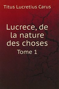 Lucrece, de la nature des choses