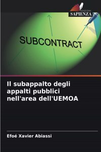 subappalto degli appalti pubblici nell'area dell'UEMOA