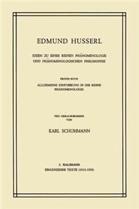 Ideen Zu Einer Reinen Phänomenologie Und Phänomenologischen Philosophie