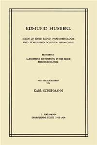 Ideen Zu Einer Reinen Phänomenologie Und Phänomenologischen Philosophie